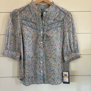 Democracy Multicolor Floral Blouse NWT